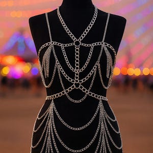 chain link design dress L'Agence Black Gold Large Classic Chain Clarice Dress