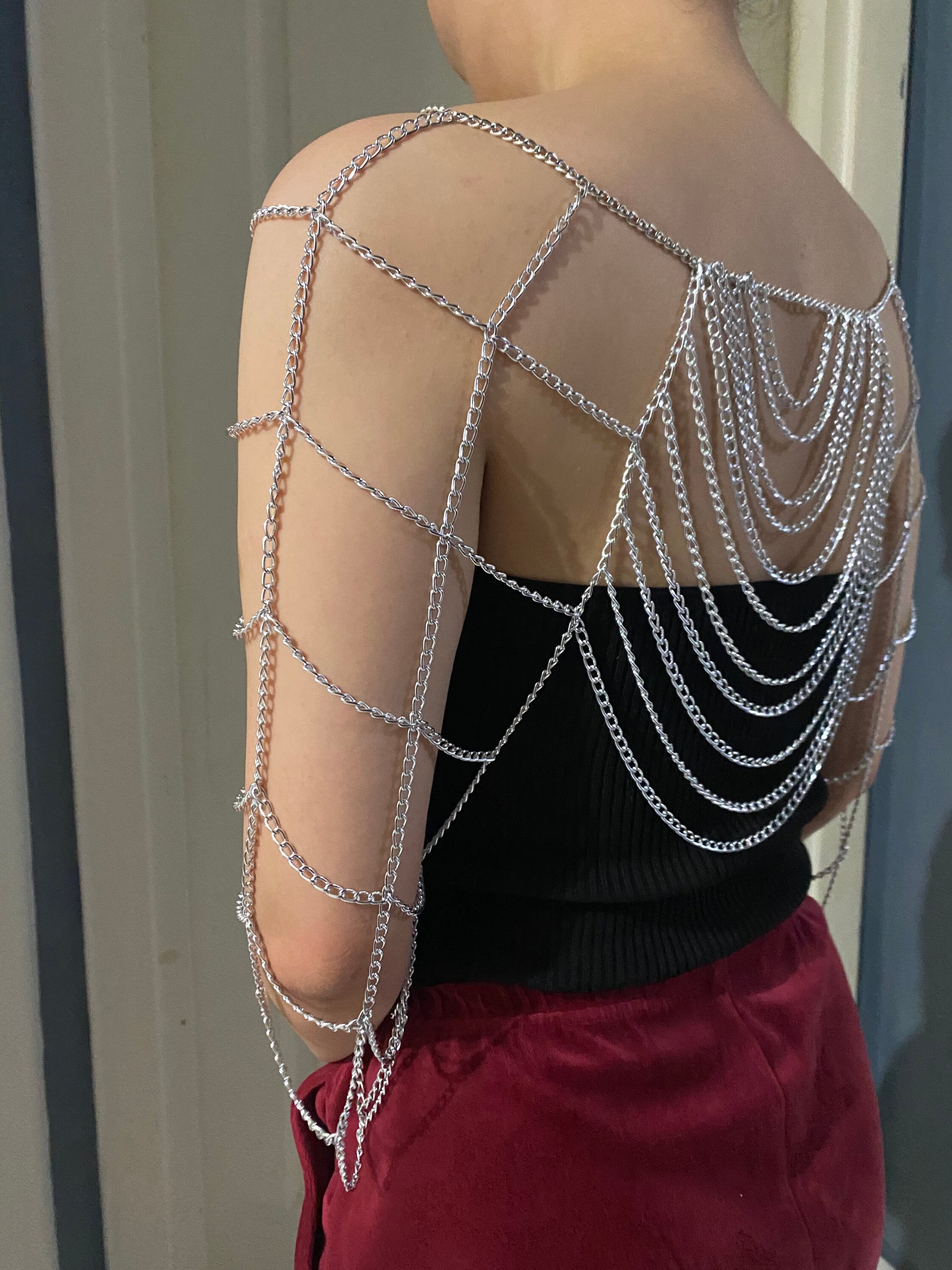 Multilayer Shoulder Chain, Layered Shoulder Necklace, Shoulder 