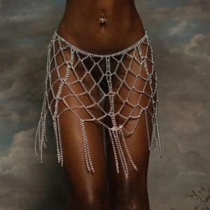 Chain Skirt: Silver & Gold Festival Body Jewelry