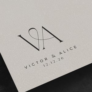 Personalisiertes Hochzeits-Monogramm-Logo, benutzerdefiniertes Monogramm SVG (Digitaler Download)