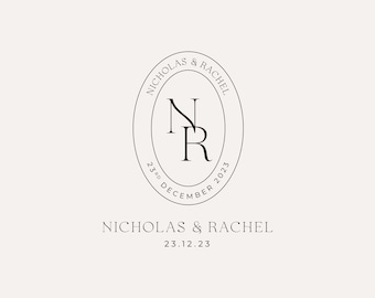 Wedding Monogram Design, Wedding Couple Logo, Logo With Name, Initial Logo, Modern Wedding Logo Digital, Logo for Party, Monogram Logo