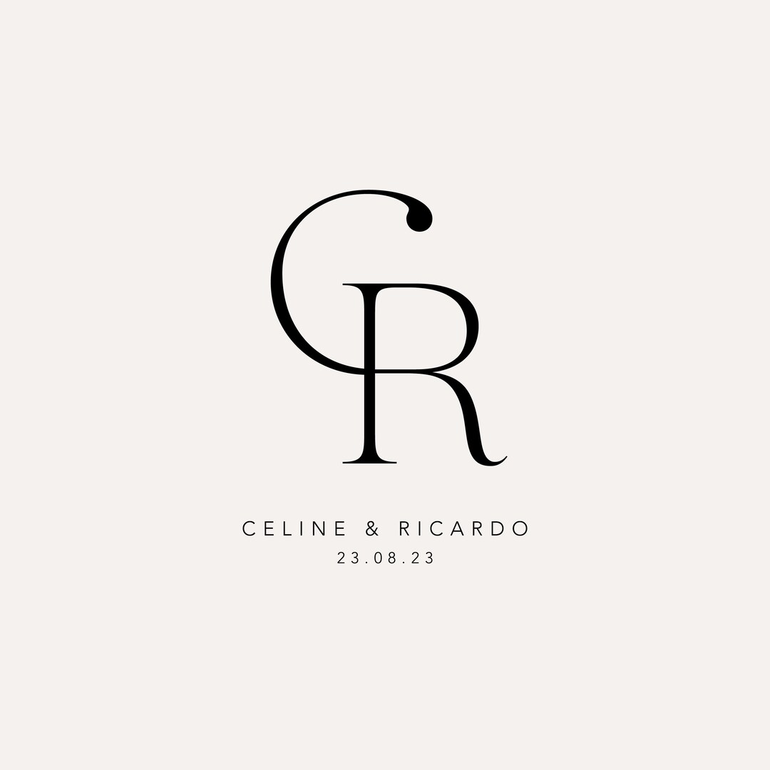 Modern Wedding Monogram Template, Wedding Logo, Wedding Monogram ...