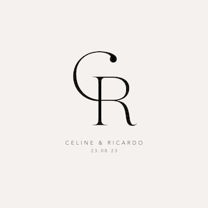 Modern Wedding Monogram Template, Wedding Logo, Wedding Monogram Digital Download, Wedding Monogram SVG, Monogram Letters