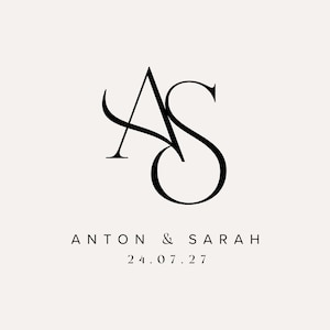 Paar Monogramm für die Hochzeit, Hochzeitsmonogramm Vorlage, Hochzeitslogo, Initiallogo, personalisiertes Monogramm, Monogramm Digital Download,