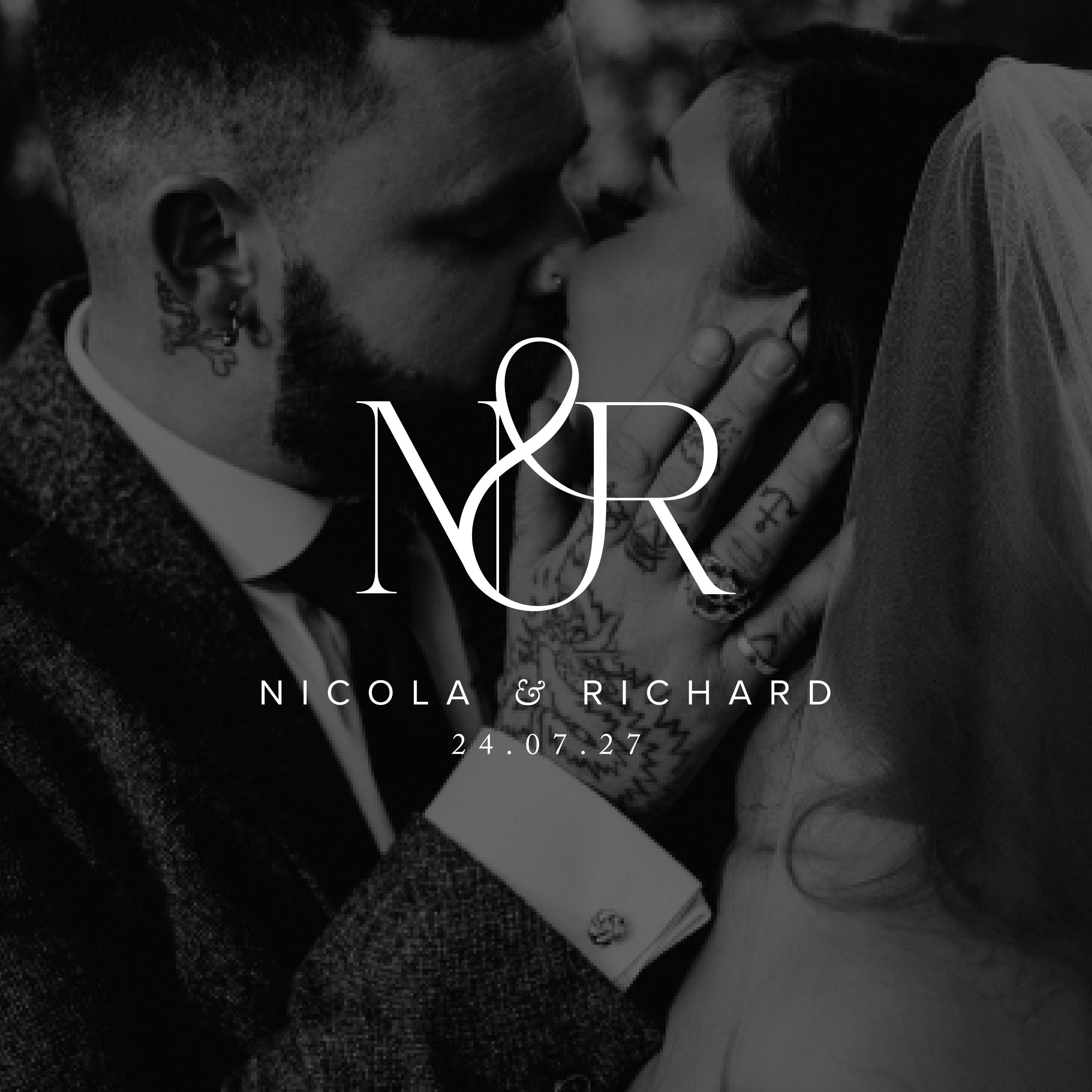 Custom Wedding Monogram Logo, Elegant Initials Design (digital) - Etsy