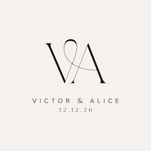 Couple Monogram for Wedding, Wedding Monogram Invitation Template, Wedding initial Logo Personalised Monogram, Monogram Digital Download SVG