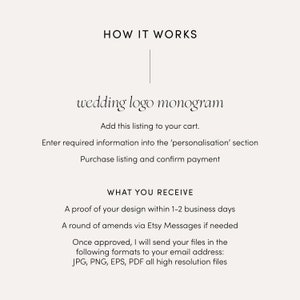 May include: How it works: Add this listing to your cart, enter required information into the 'personalisation' section, purchase listing and confirm payment. What you receive: A proof of your design within 1-2 business days, a round of amends via Etsy Messages if needed. Once approved, you will receive your files in the following formats: JPG, PNG, EPS, PDF all high resolution files.