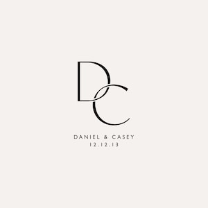 Interlocking Wedding Logo Couple Monogram, Modern Wedding Monogram, Initial Monogram, Luxury Wedding Logo, Custom Wedding Logo SVG