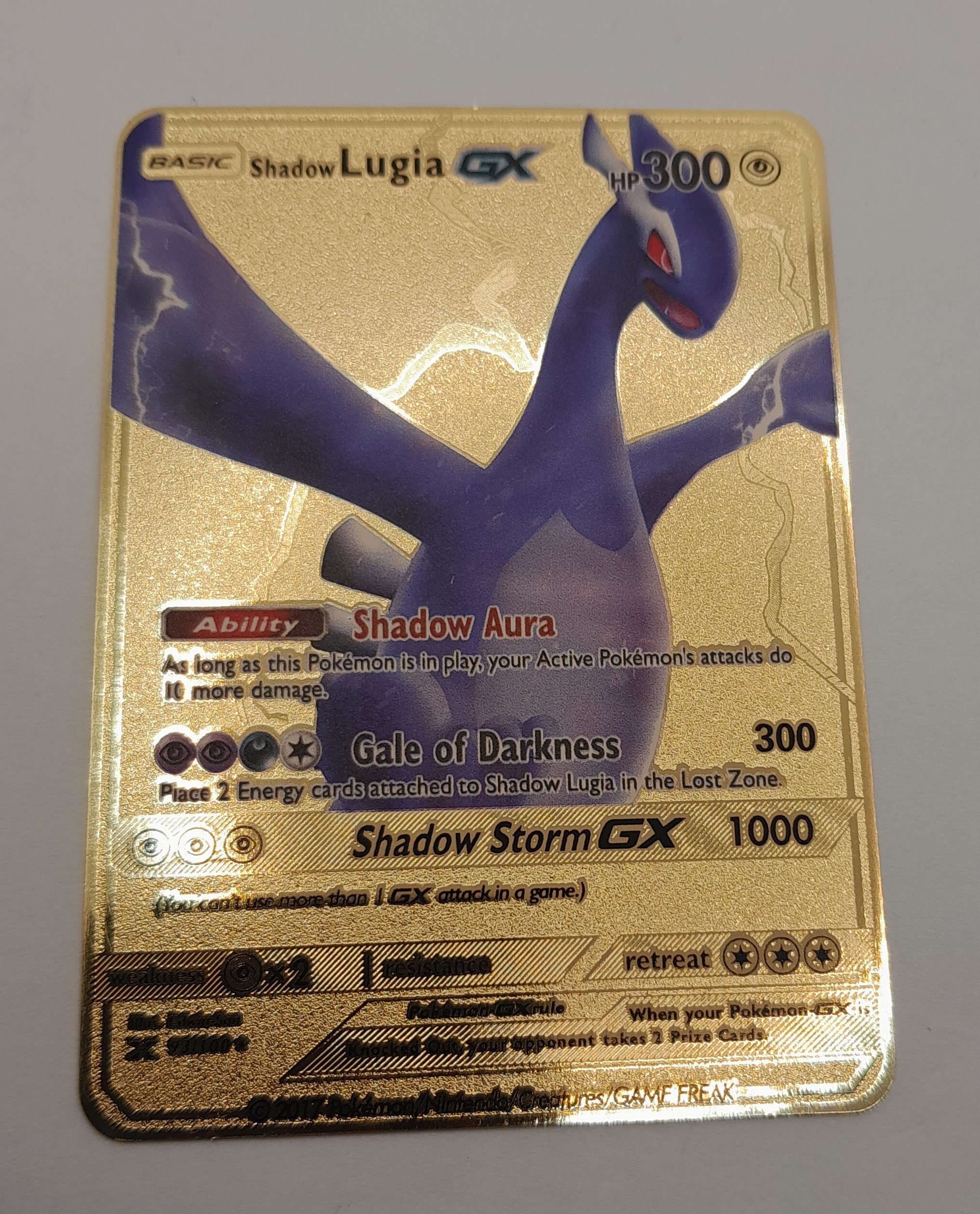 Shadow Lugia ho oh gx charizard gx ex vmax v Pokémon card Orica holographic  Pikachu Pokemon celestial lights custom made