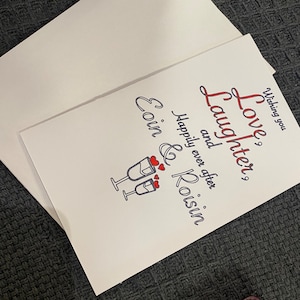 Biglietto di nozze personalizzato/nome/data/celebrazione/amore/cerimonia/regalo/prodotto irlandese/fatto a mano/biglietto d'auguri
