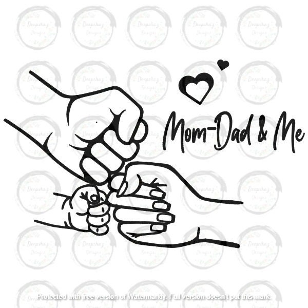 Fist Bump - Mom-dad & Me Png File - Etsy