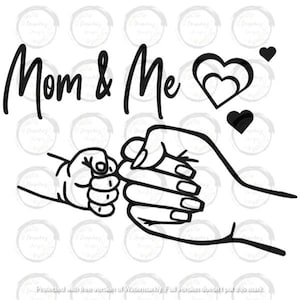 Mom & Me - Fist Bump - png bestand - Digitale download