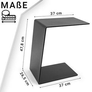 Beistelltisch metall Beistelltisch Kleiner tisch Coffee table Couchbar Sofatisch Couchtisch klein Beistelltisch c form Bild 2