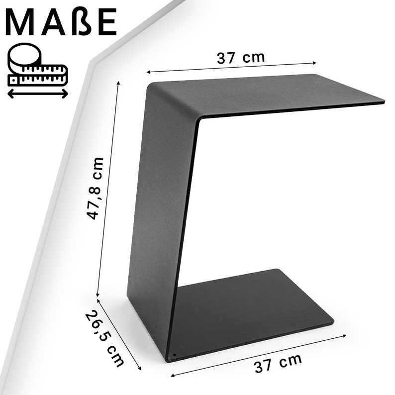 Beistelltisch metall Beistelltisch Kleiner tisch Coffee table Couchbar Sofatisch Couchtisch klein Beistelltisch c form Bild 2