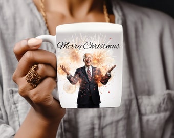 Merry Christmas Joe Biden Mug, Funny Joe Biden Coffee Mug, Funny political Mug, Biden Mug, Joe Biden Christmas Mug, Funny gift