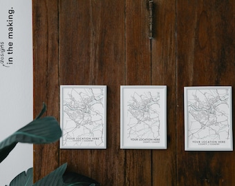 Custom Map Prints - Ready To Frame