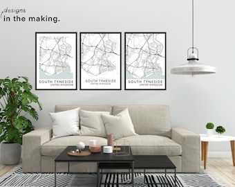 South Tyneside Map Print