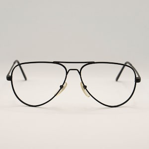 No Brand Vintage Eyewear NOS - Mod. Aviator - Col. Black - 56/14 - New and Perfect - High Quality Frame - Made in Italy