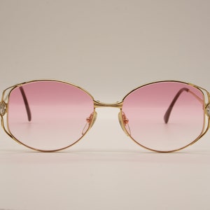Giorgio Armani Vintage Sunglasses NOS - Gold Plated with Precious Stones - Unique Piece - Collector&#39;s Item - Made in Italy - New and Perfect