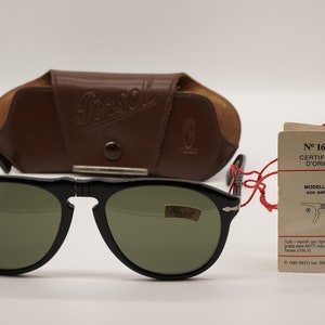 Persol Ratti Vintage Sunglasses NOS - Mod. 649/3 - Col. 95 - 54/20 - Ultra Rare with Sticker, Tag and Dedicated Case - Collector&#39;s Item