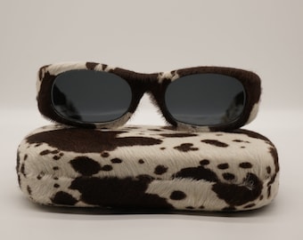 Gianni Versace Vintage Sunglasses NOS - Ultra Rare Limited Edition in CAVALLINO - Hand Made in Italy - With Original Case - Collector's Item