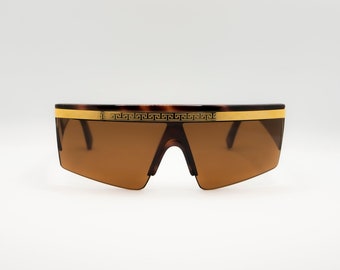 Vintage Versace 2058-B Rhinestone Shield Sunglasses: 90s  display picture 3