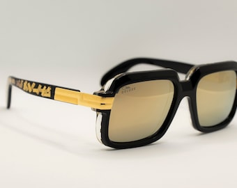 Cazal Legends Vintage Sunglasses NOS - Mod. 607/3 DELUXE - Gold Plated 24 k - Limited Edition N. 342/499 - Collector&#39;s Item - Very Rare