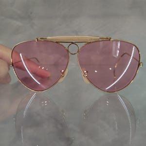 Ray Ban B&L Vintage Sunglasses NOS - Mod. Shooter - Col. Gold - 62 - Original Rose Changeables Lenses - With Original Case - Ultra Rare