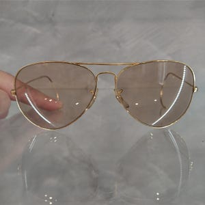 Ray Ban B&L Vintage Sunglasses NOS - Mod. Aviator - 62 Large - Rare Original Balcor Beige Lenses - With Original Case - Made in USA