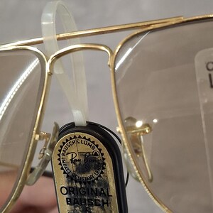 Ray Ban B&L Vintage Sunglasses NOS - Mod. Fashion Metal Syle 3 - Brown Changeable Mineral Lenses - 58/16 - New and Perfect - Original Case image 6