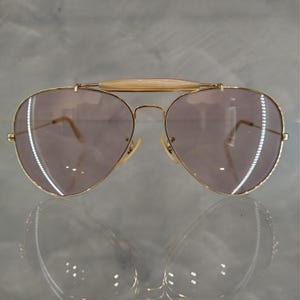 Ray Ban B&L Vintage Sunglasses NOS - Mod. Outdoorsman - Col. Gold - 62/14 - Original BALCOR Pink Lenses - With Original Case - Very Rare