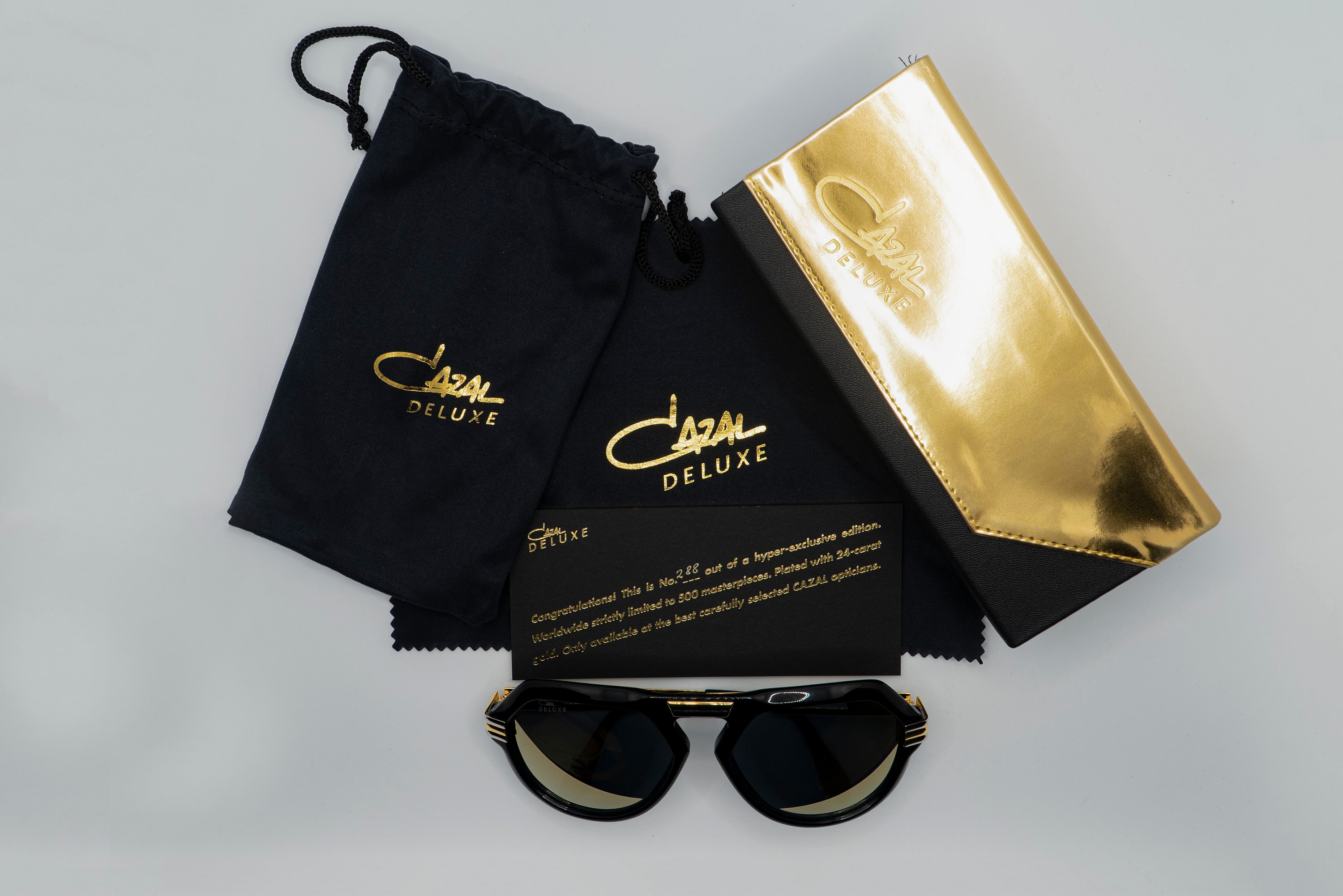小物 CAZAL Sunglasses Gold Eyewear Vintage Cazal Legends Vintage Sunglasses NOS - Mod. 634/3 DELUXE - Gold