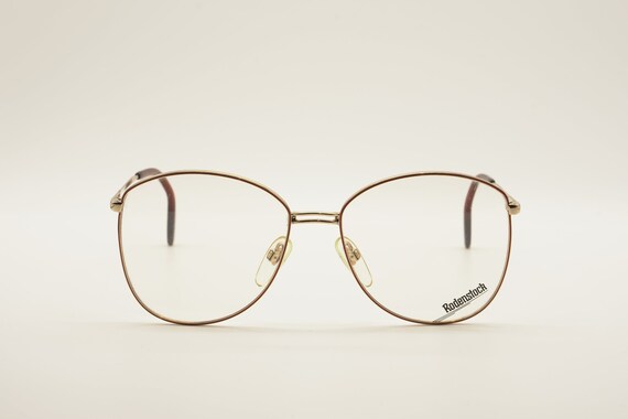Lunettes Vintage Rodenstock Ligne Jeune 142 - Monture Or, Noir, Blanc Ovale, Neuves Sans étiquette