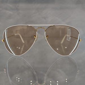 Ray Ban B&L Vintage Sunglasses NOS - Mod. Aviator - White Classic Colors - 58/14 - Changeables Lenses - With Original Case - Ultra Rare