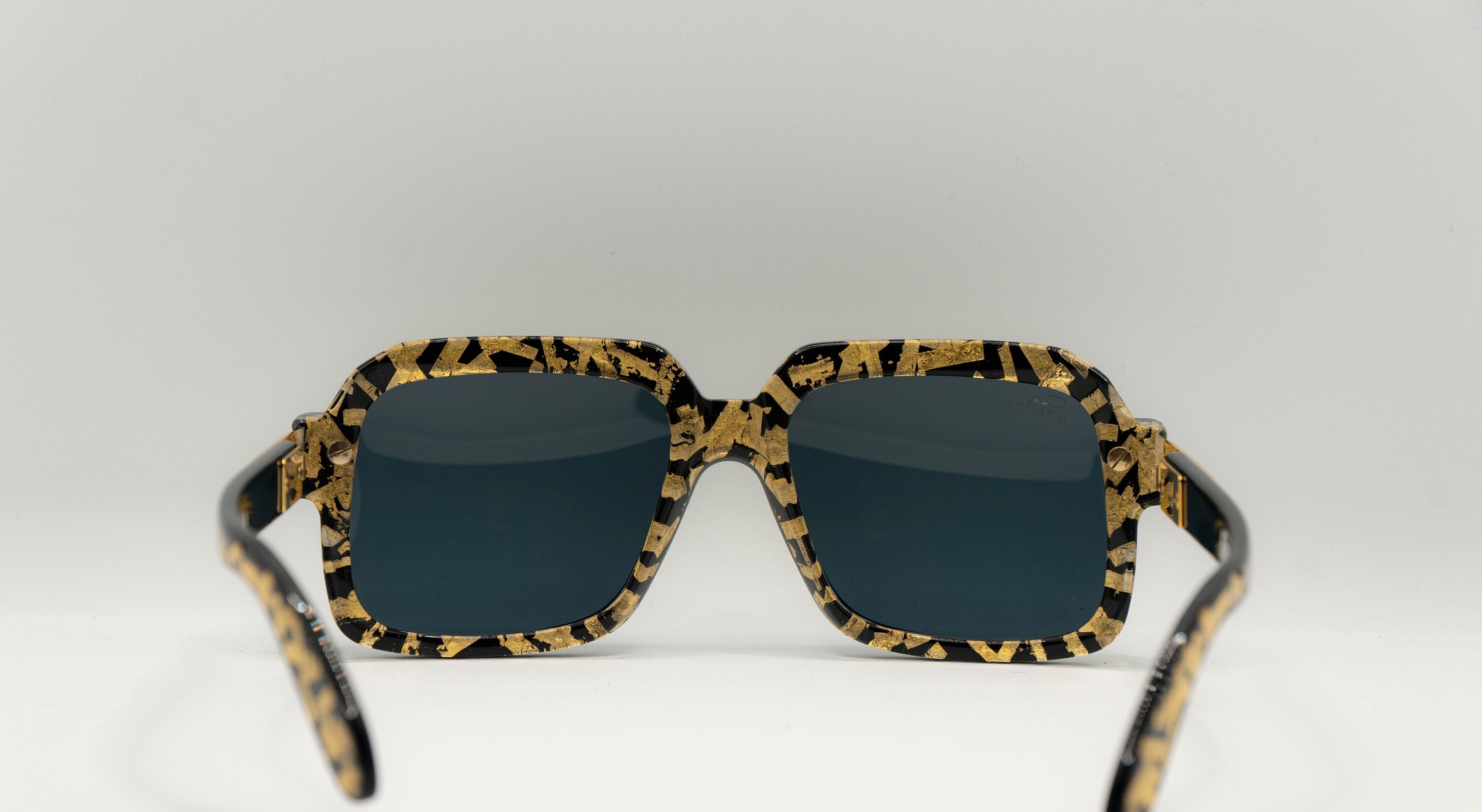 Lunettes De Soleil Vintage Cazal Modèle 864 - Neuf Ancien Stock - Or Blanc Bleu