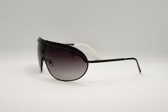 Vintage Mod Black and White Sunglasses Italy NOS Piave | Accessories | Mod Vintage Blackclearwhite Sunglasses  main image 2