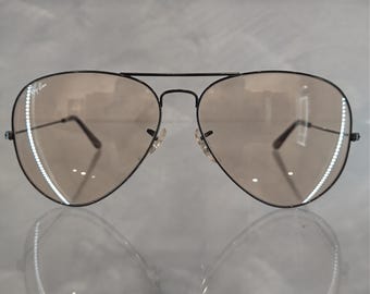 Ray Ban B&L Black Aviator 62 14 Vintage Sunglasses Made in USA
