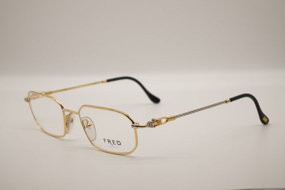 Fred Vintage Eyewear NOS Mod. Jersey 51 19 Gold 22K and Platinum Luxury Eyewear New and Perfect Made in France Etsy