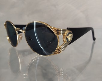 Gianni Versace Vintage Sunglasses NOS - Mod. S65 - Col. 49L - New and Perfect - Luxury Frame - Rare Model and Color - Made in Italy