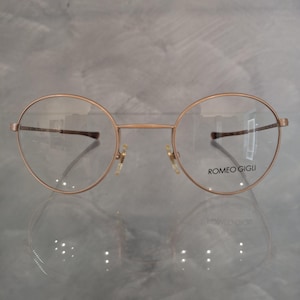 Romeo Gigli Vintage Eyewear NOS - Mod. RG 27 - Col. Copper - 45/25 - New and Perfect - Iconic Round Design from &#39;90 - Rare - Made in Italy
