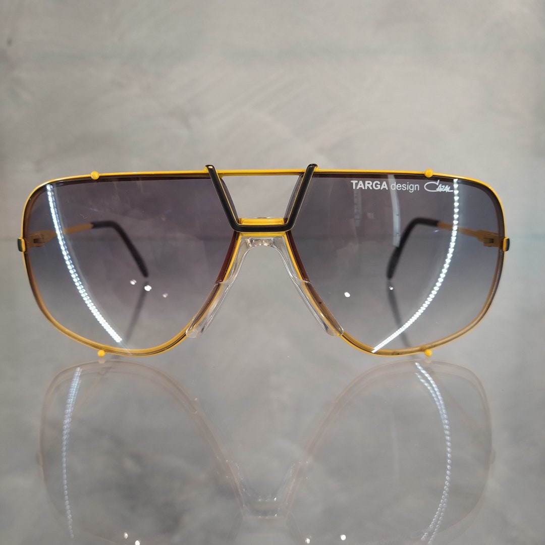 Lunettes De Soleil Aviateur Vintage Cazal - Modèle 954, Collection 353, Or Et Turquoise - NOS (New Old Stock) état Exceptionnel
