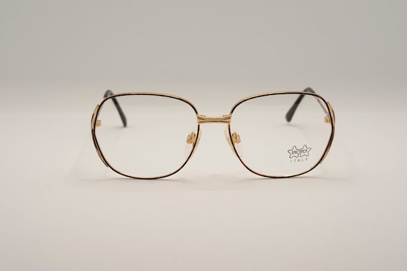 Vintage Luxottica Eyeglasses Frame Gold Tone Unisex Glasses Frame Made in Italy s-l400.jpg main image 3