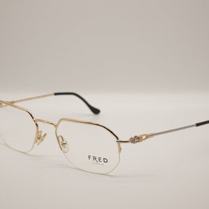 Fred Vintage Eyewear NOS - Mod. Shetland - 53/20 - Gold 22K and Platinum - Luxury Eyewear - New and Perfect - Made in France