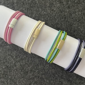 leather wrap bracelet women, magnetic clasp