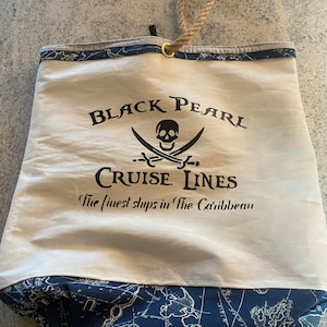 Black Pearl Recycled Sail Cloth Bag