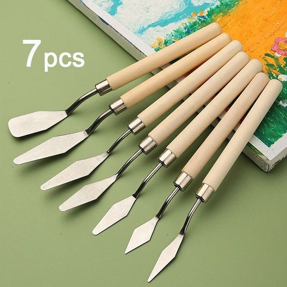 7pcs/set Stainless Steel Oil Painting Knives Artist Crafts 