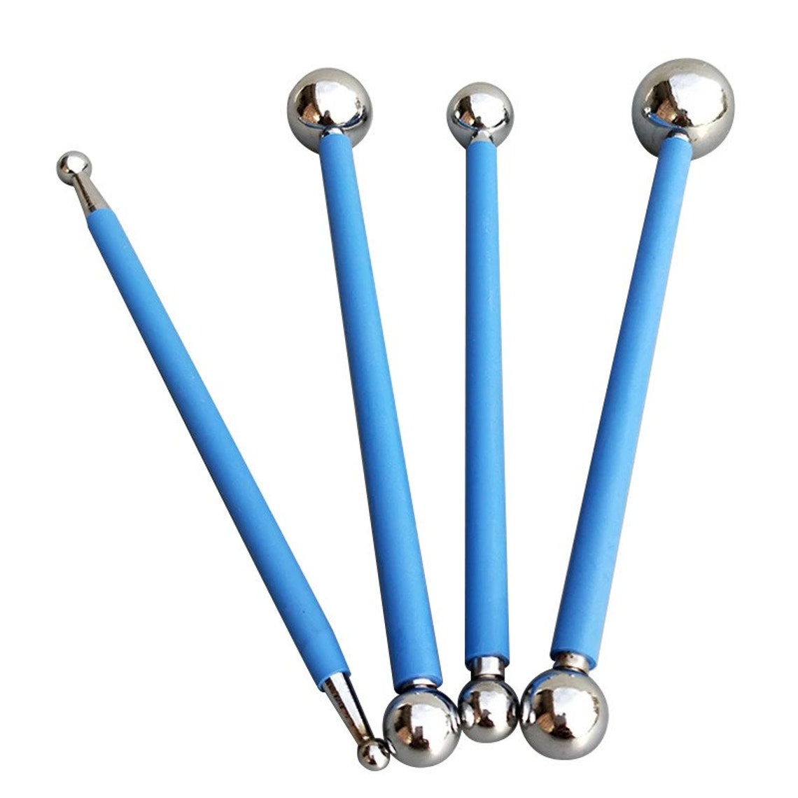 4 Pcs Round Texture Stick, Clay Shaper Pottery Ceramic Clay Forming