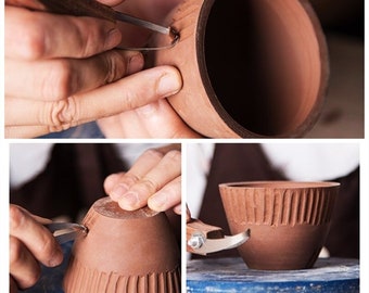 Outil en céramique pour poterie, grattoir de coupe, sculpture en argile, outil de formage pour grattage de texture