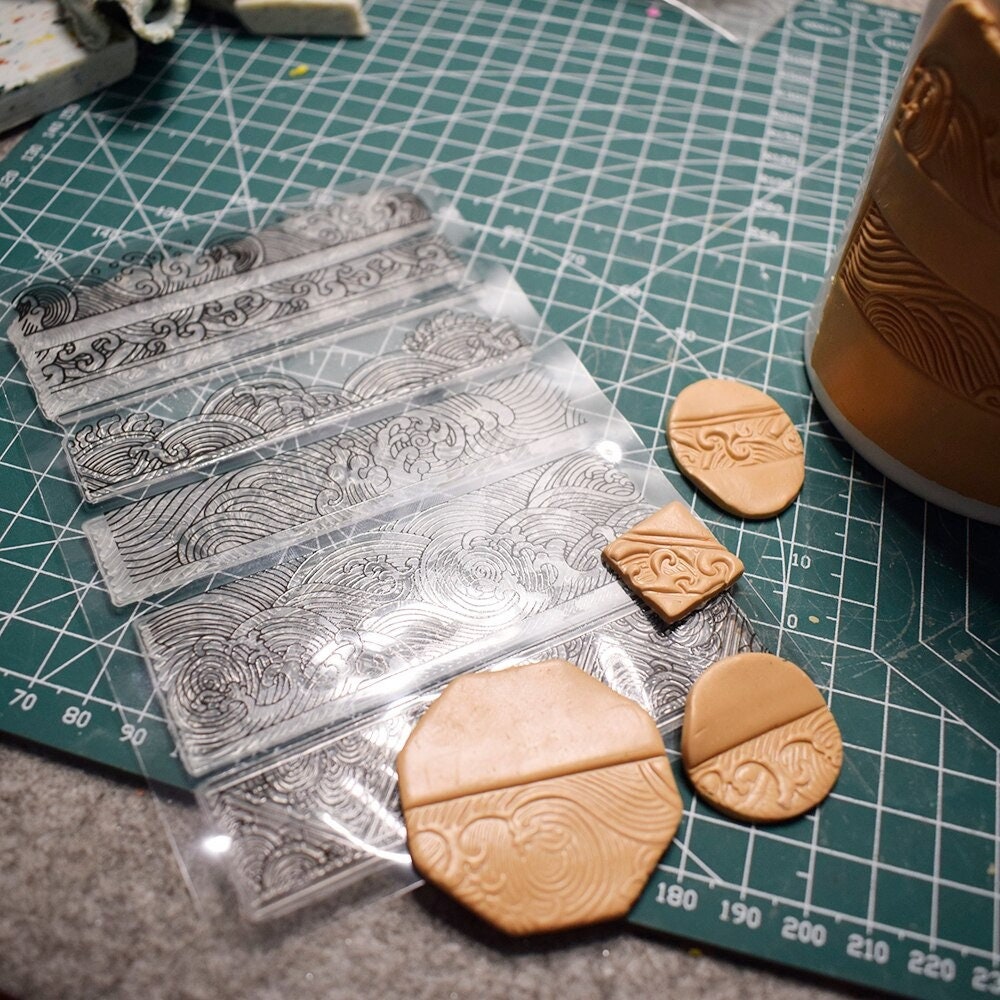Clay Stamp Texture Emboss Sheet Ceramic Pottery Polymer Clay Etsy