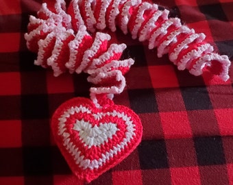 Beaming Heart Crochet Wind Spinner PATTERN PDF Valentine's Day Heart